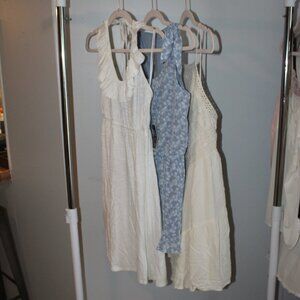 Lot of 3 Junior Women's New Sundresses Express, Blue & Sky and American Eagle